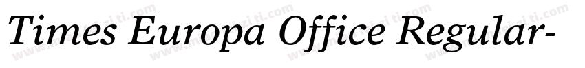 Times Europa Office Regular字体转换